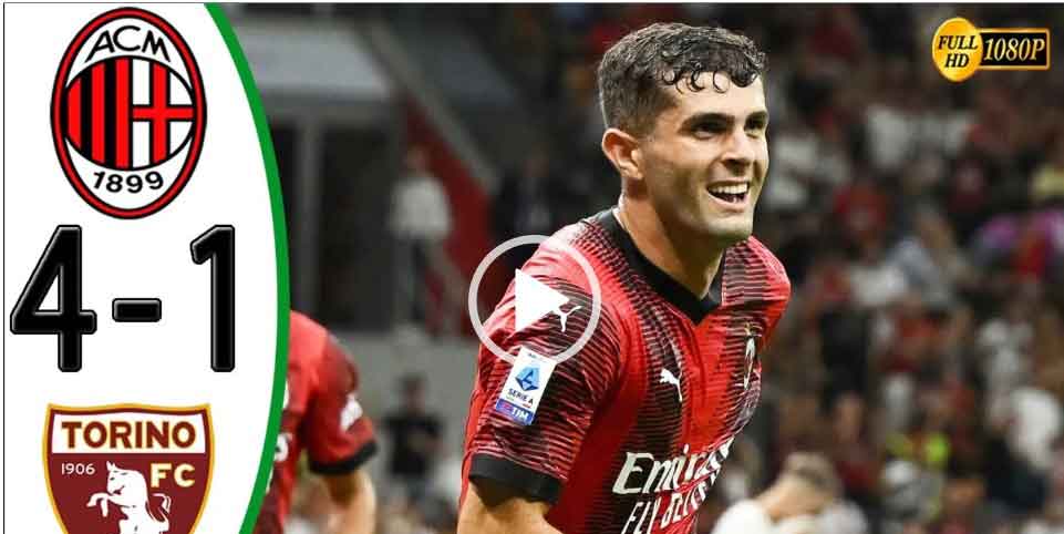 خلاصه بازی میلان 4 تورینو 1 - هفته دوم سری آ 2023/24 / فیلم
